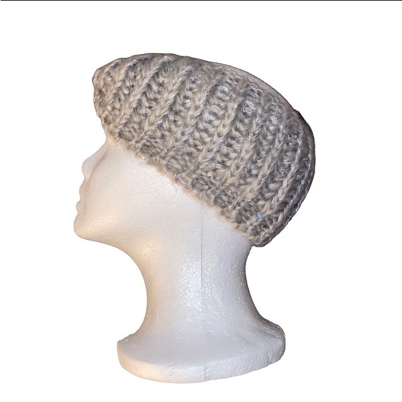 Charming Charlie Gray Sequin Cable Knit Headband Ear Warmer Winter One Size - Picture 5 of 9